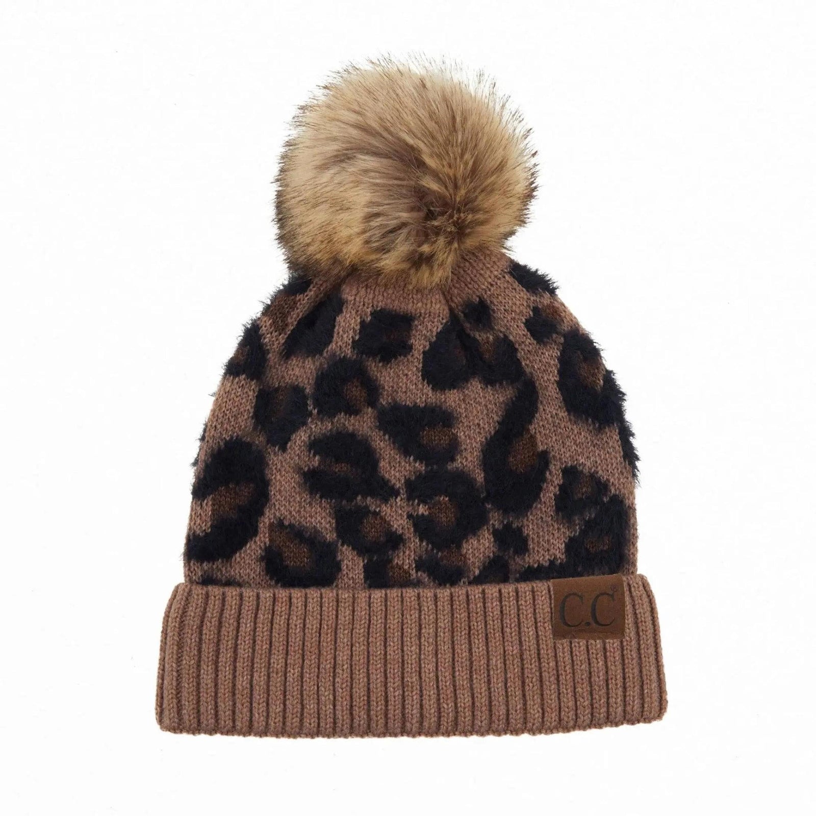 CC Beanie Leopard Pom Winter Hats for Adult and Kids by Truly Contagious - Truly Contagious