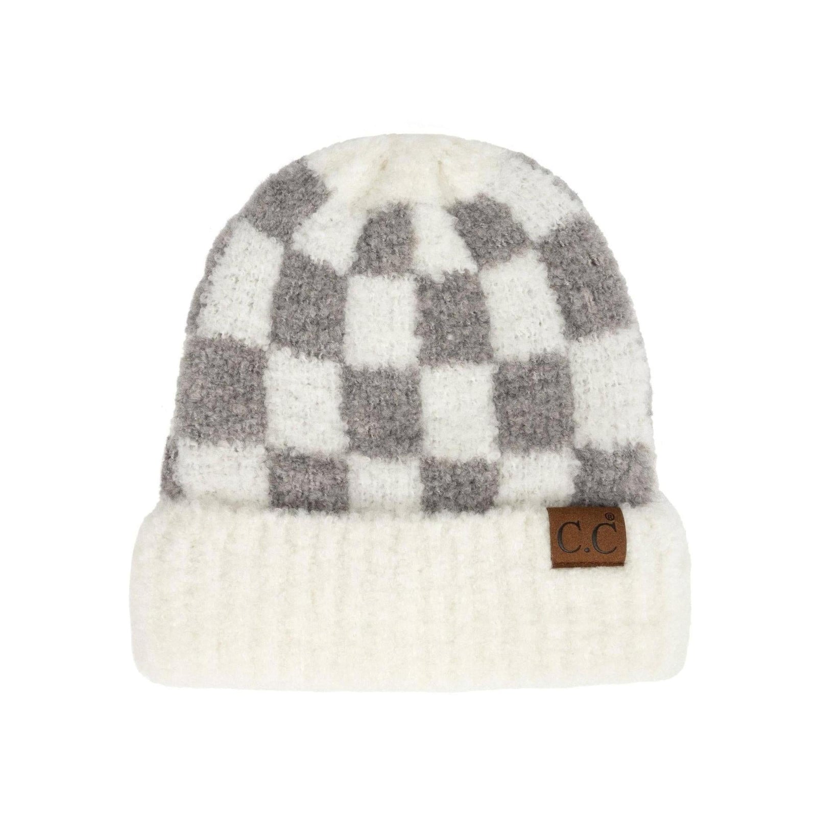 CC Beanie Oh so Soft Check Boucle Skully Hats - Truly Contagious