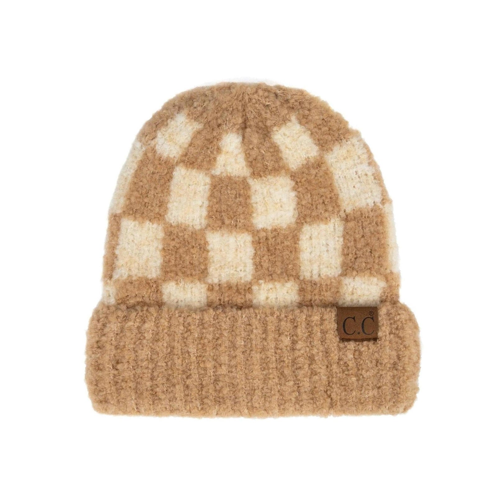 CC Beanie Oh so Soft Check Boucle Skully Hats - Truly Contagious