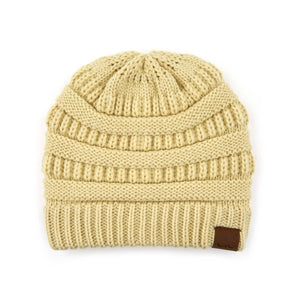 CC Beanie Popular Unisex Cable Knit Men Women Kids Skully Winter Hats by Truly Contagious - Truly Contagious