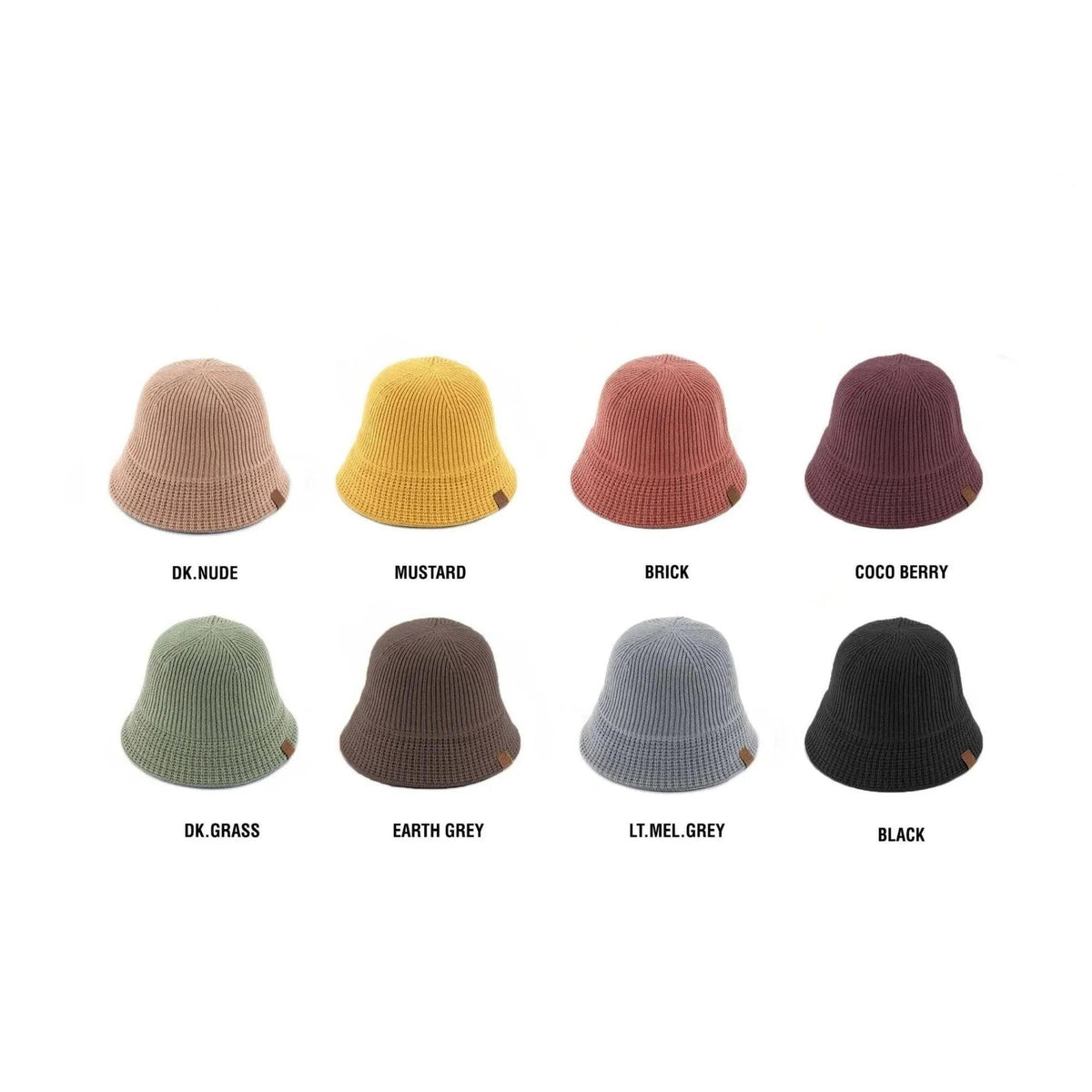 CC Beanie Ribbed Knit Adjustable Bucket Hat by Truly Contagious - Truly Contagious