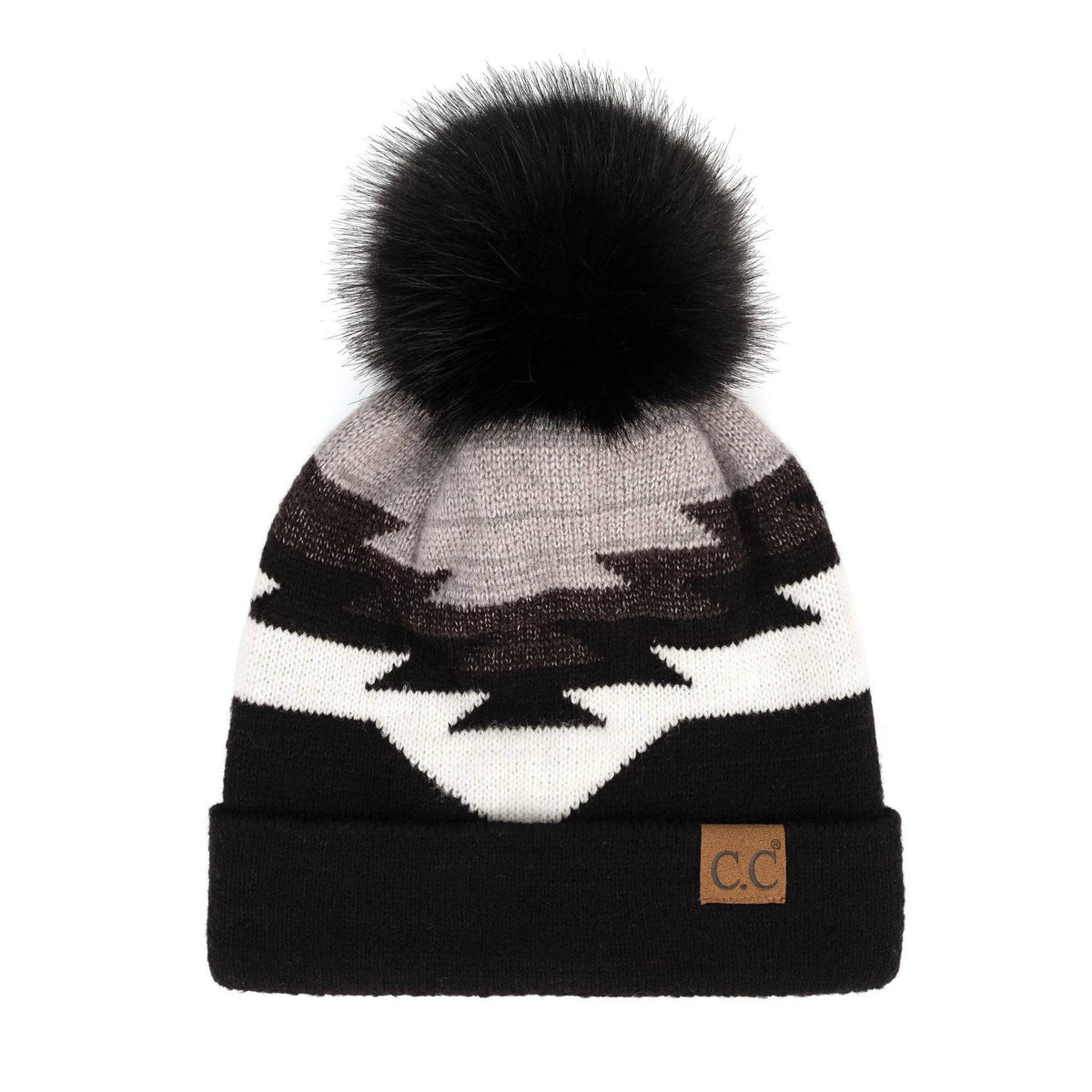 CC Beanie with Pom & South Western Pattern - Truly Contagious