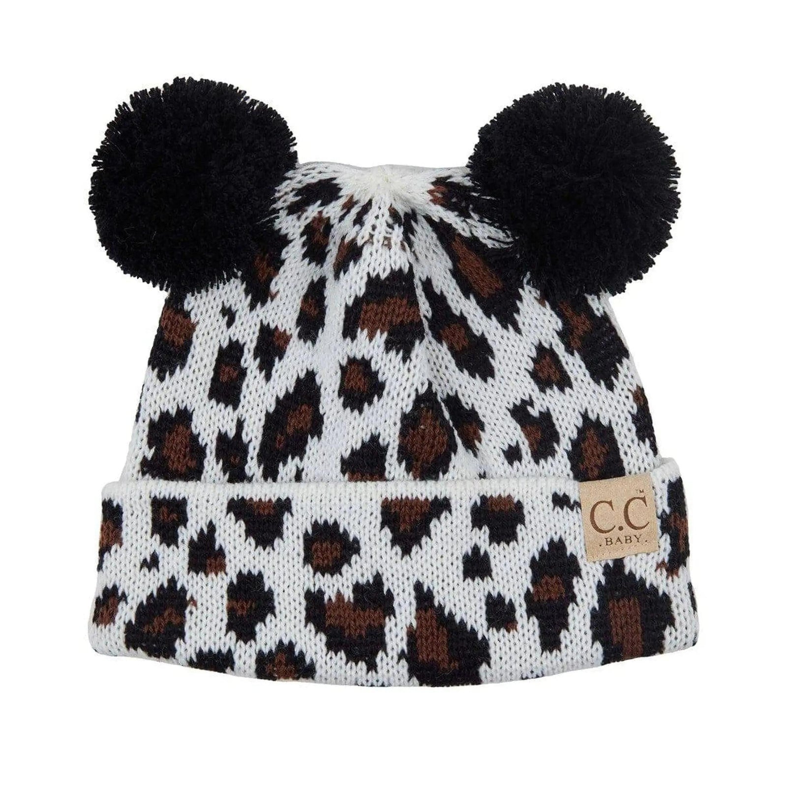 CC Brand Baby Animal Print Newborn - 12 Months Leopard Beanie - Truly Contagious