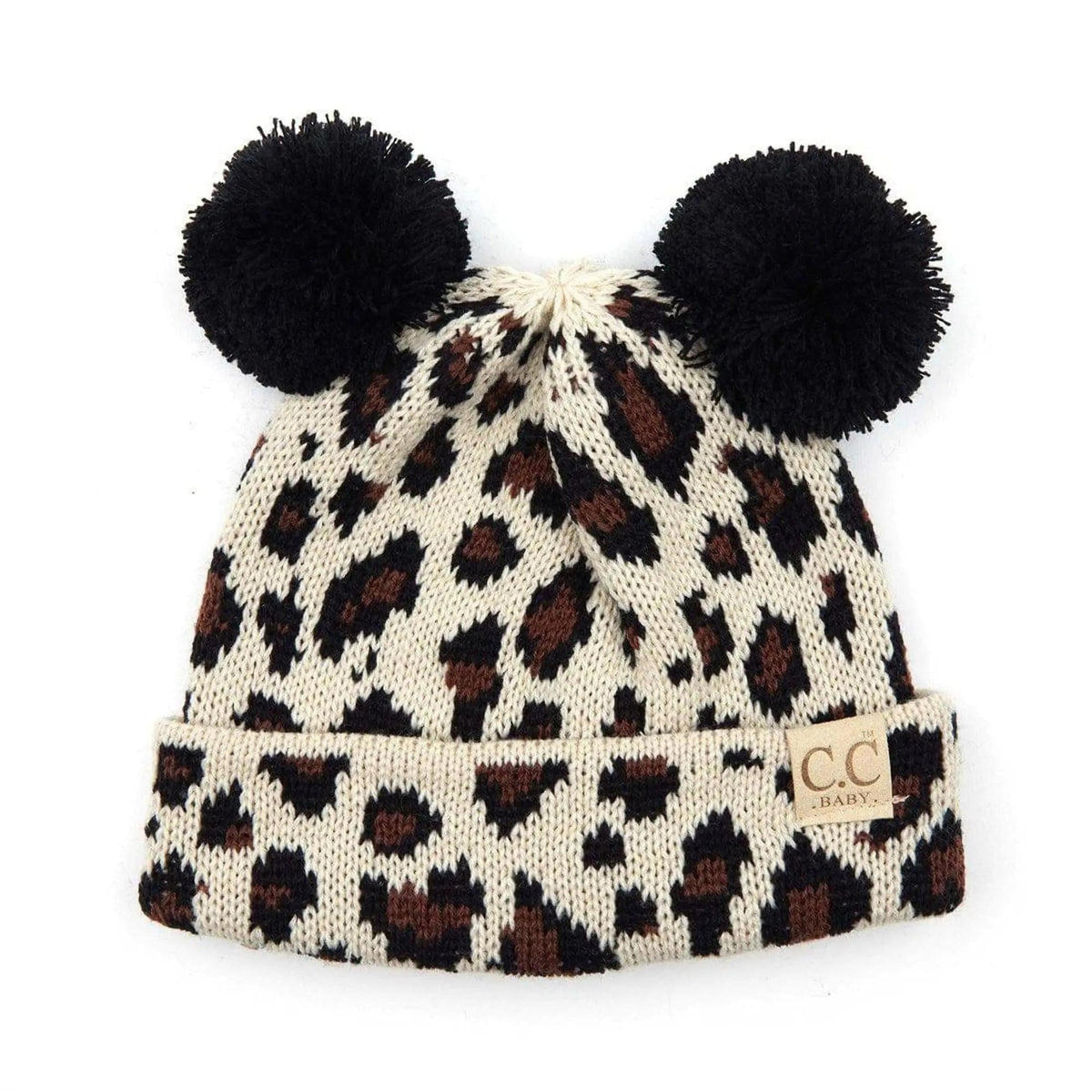 CC Brand Baby Animal Print Newborn - 12 Months Leopard Beanie - Truly Contagious