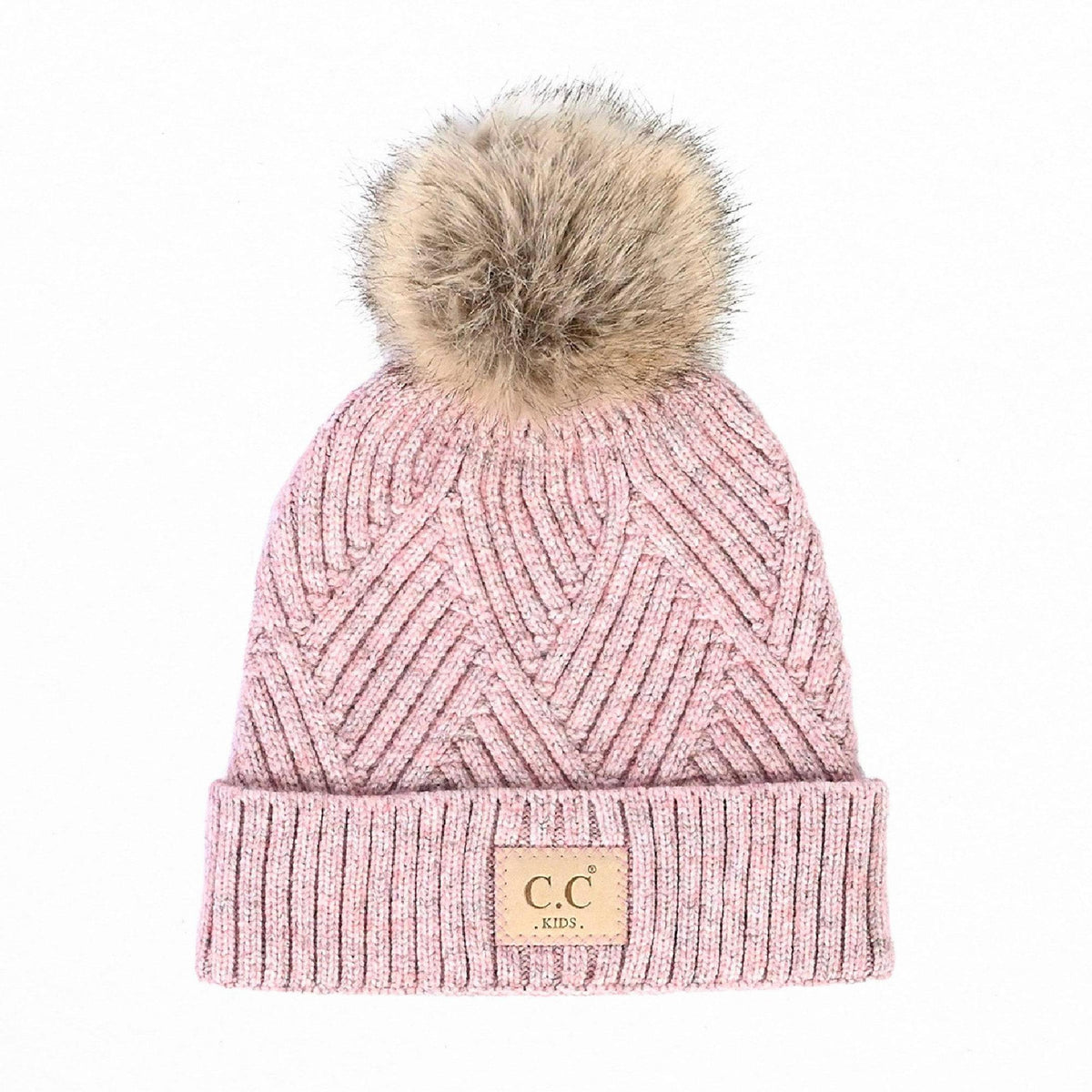 CC Brand Kids Criss - Cross Suede Patch Beanie - Truly Contagious