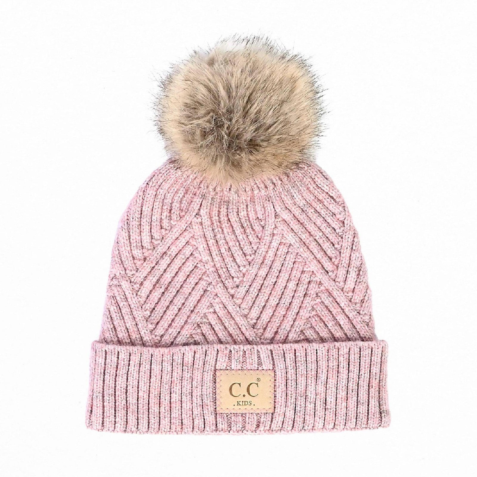 CC Brand Kids Criss - Cross Suede Patch Beanie - Truly Contagious