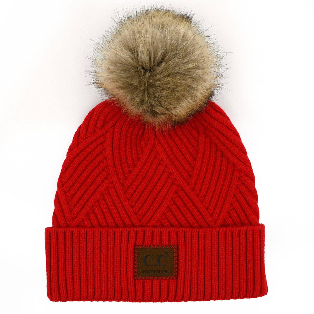 CC Brand Kids Criss - Cross Suede Patch Beanie - Truly Contagious
