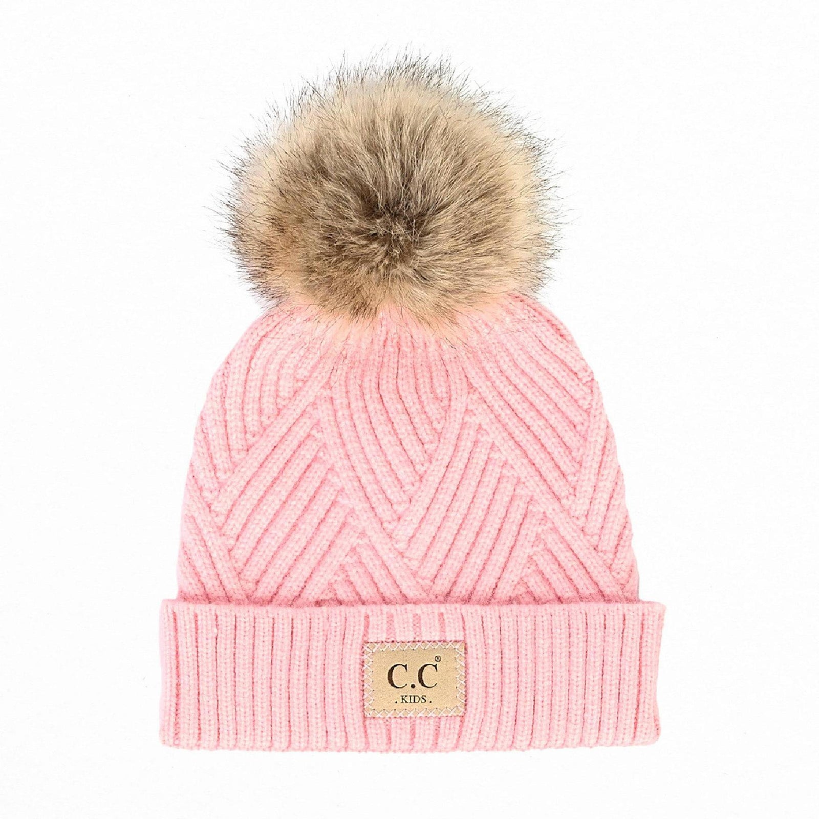 CC Brand Kids Criss - Cross Suede Patch Beanie - Truly Contagious
