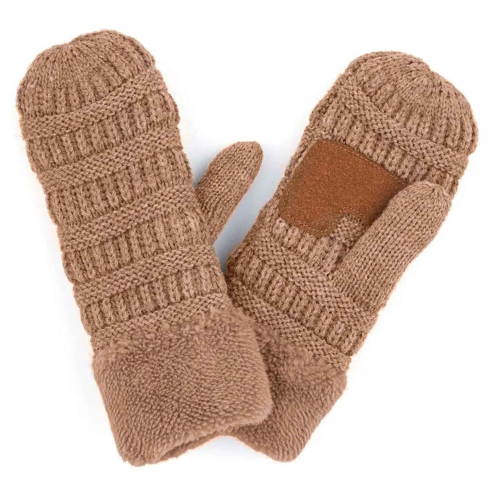 CC Brand Sherpa Lined Mittens Unisex Winter Accessories - Truly Contagious