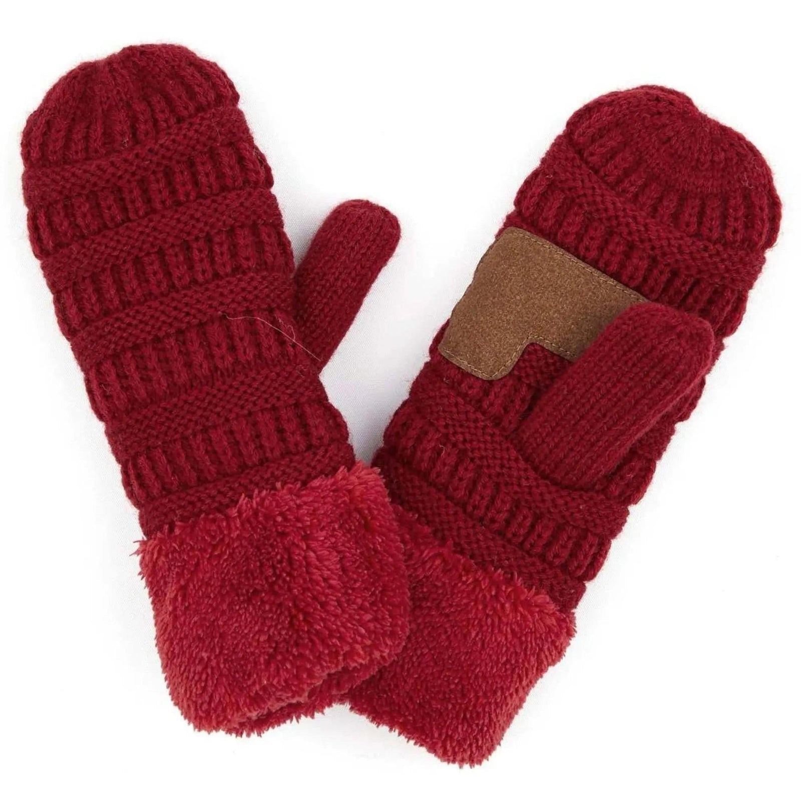 CC Brand Sherpa Lined Mittens Unisex Winter Accessories - Truly Contagious