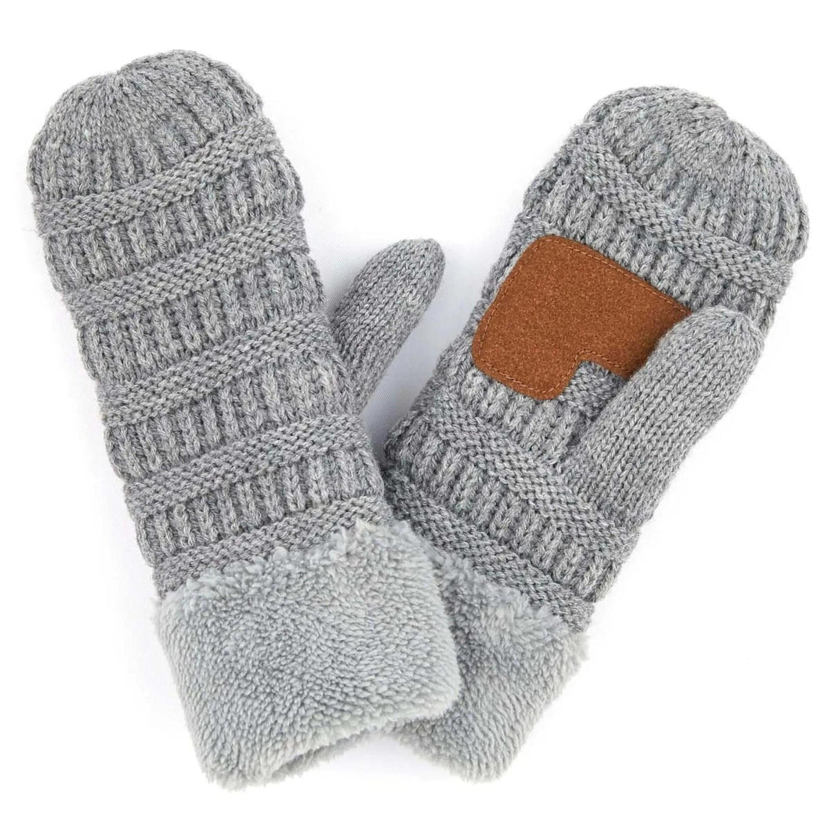 CC Brand Sherpa Lined Mittens Unisex Winter Accessories - Truly Contagious