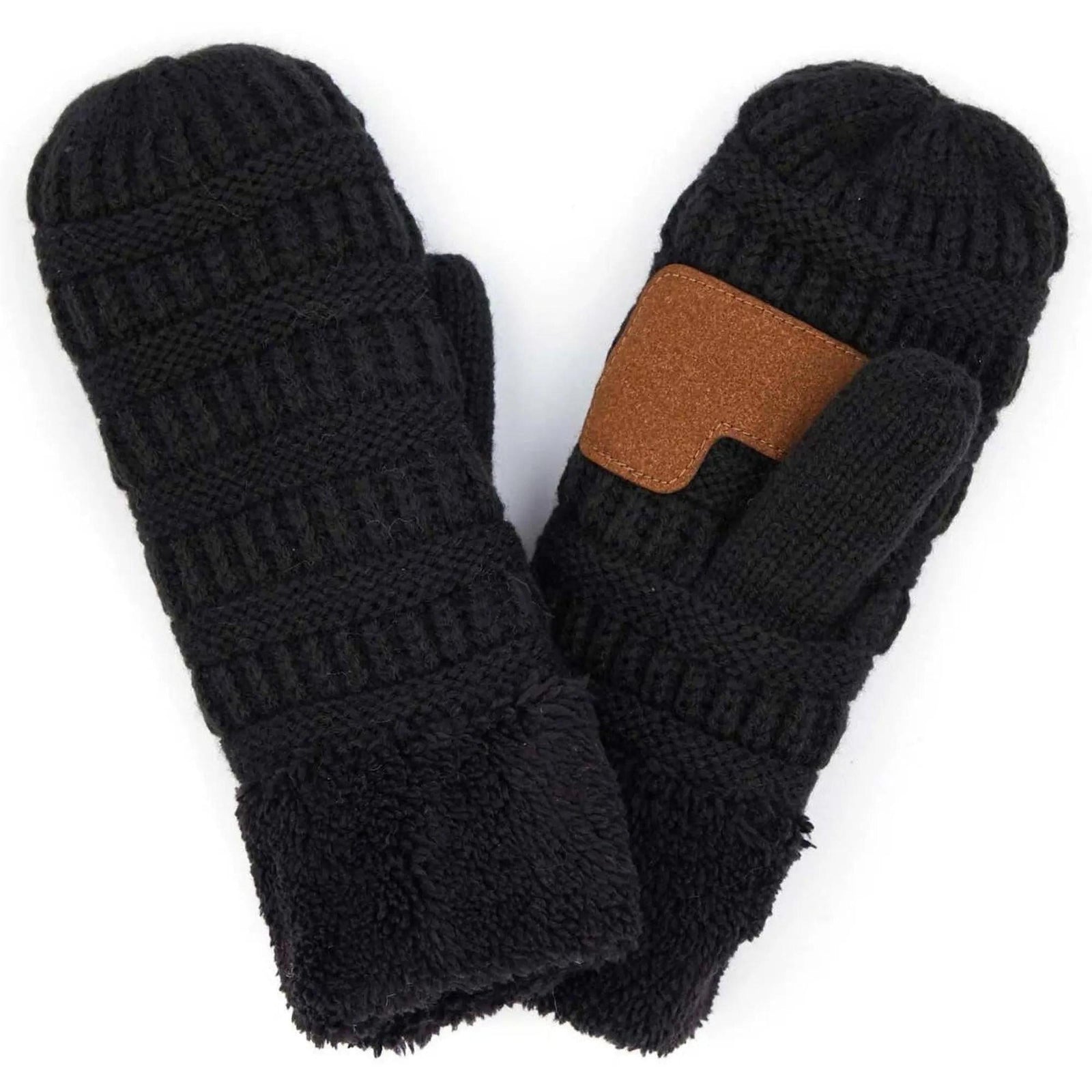 CC Brand Sherpa Lined Mittens Unisex Winter Accessories - Truly Contagious