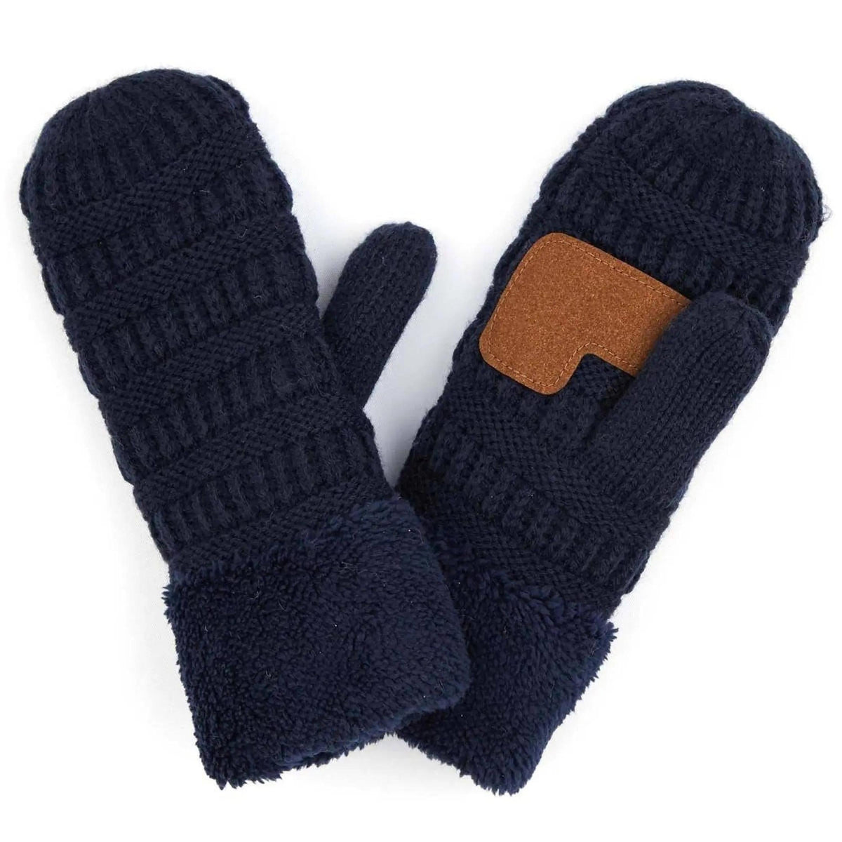 CC Brand Sherpa Lined Mittens Unisex Winter Accessories - Truly Contagious