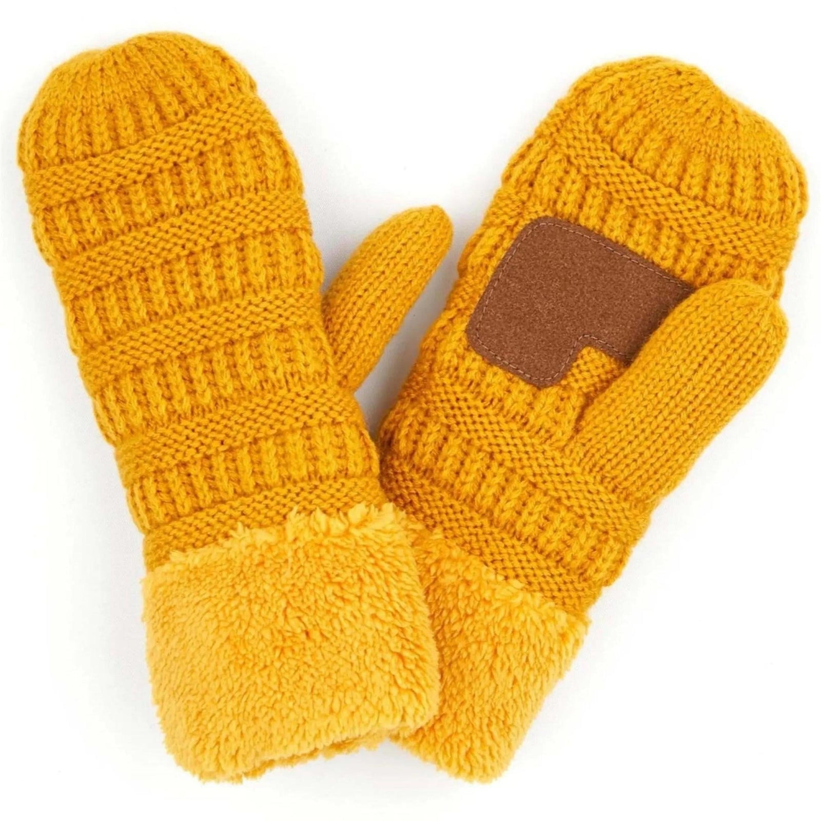CC Brand Sherpa Lined Mittens Unisex Winter Accessories - Truly Contagious