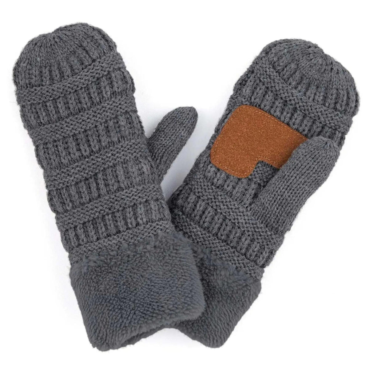 CC Brand Sherpa Lined Mittens Unisex Winter Accessories - Truly Contagious