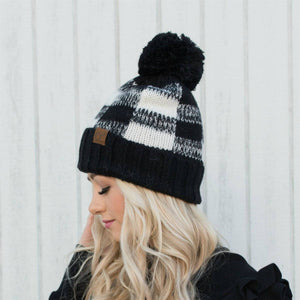 CC Buffalo Plaid Beanies Hats - Truly Contagious