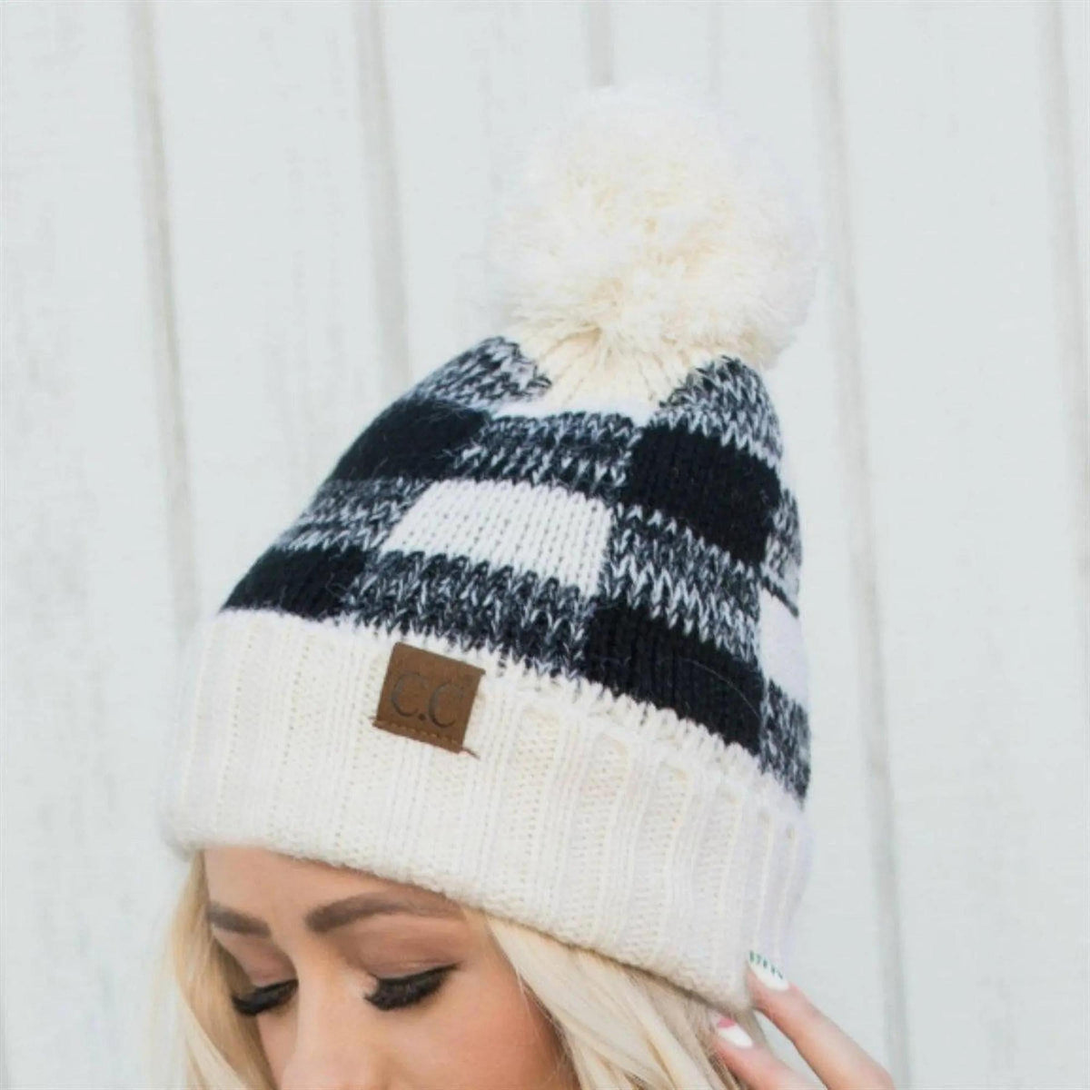 CC Buffalo Plaid Beanies Hats - Truly Contagious
