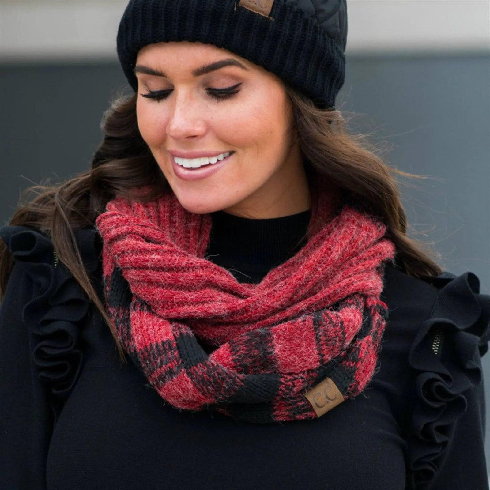 CC Buffalo Plaid Scarf - Truly Contagious