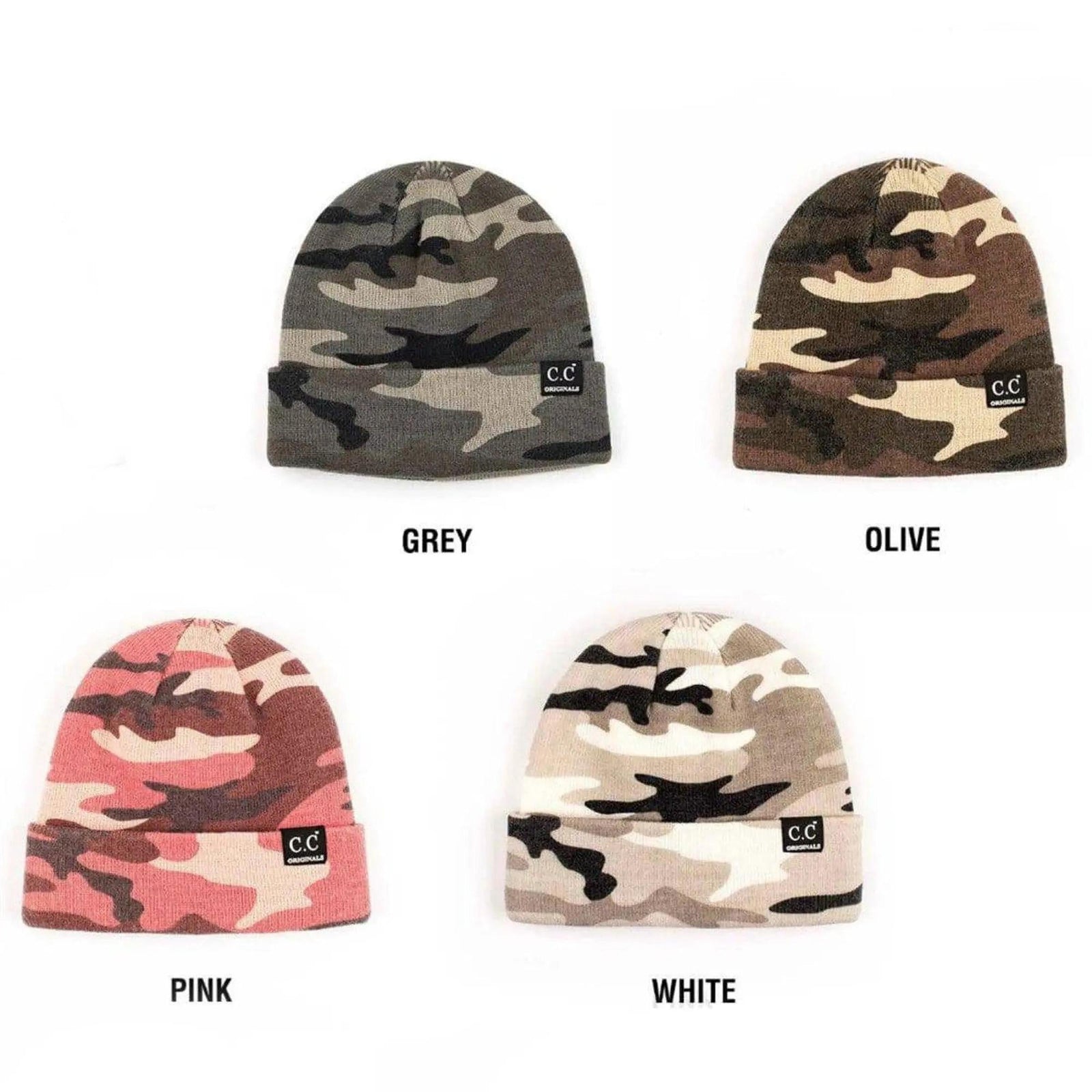 CC Camo Outdoor Adventure Fashion Trendy Print Beanies - Truly Contagious