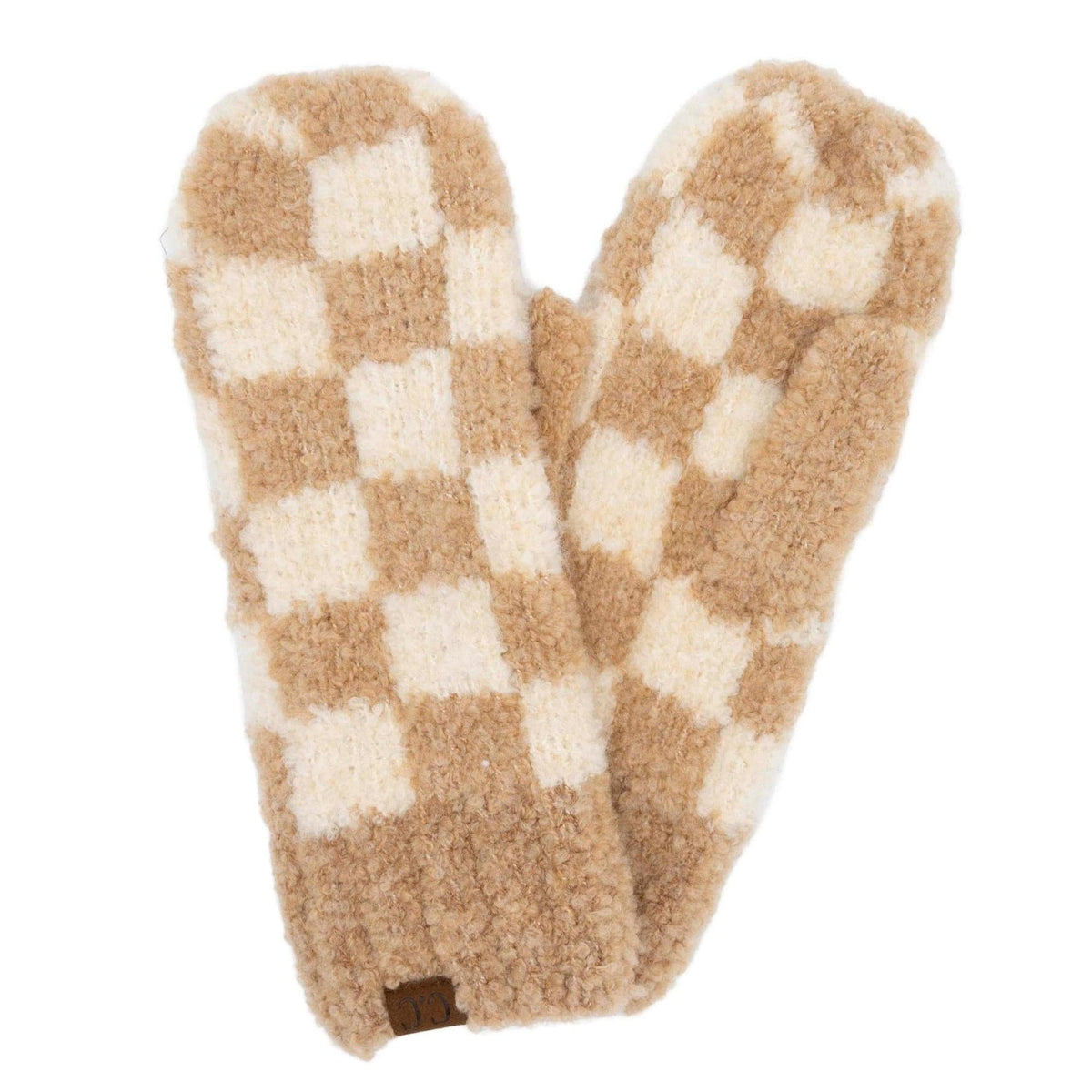 CC Checkered Boucle Oh - So - Soft Mittens - Truly Contagious