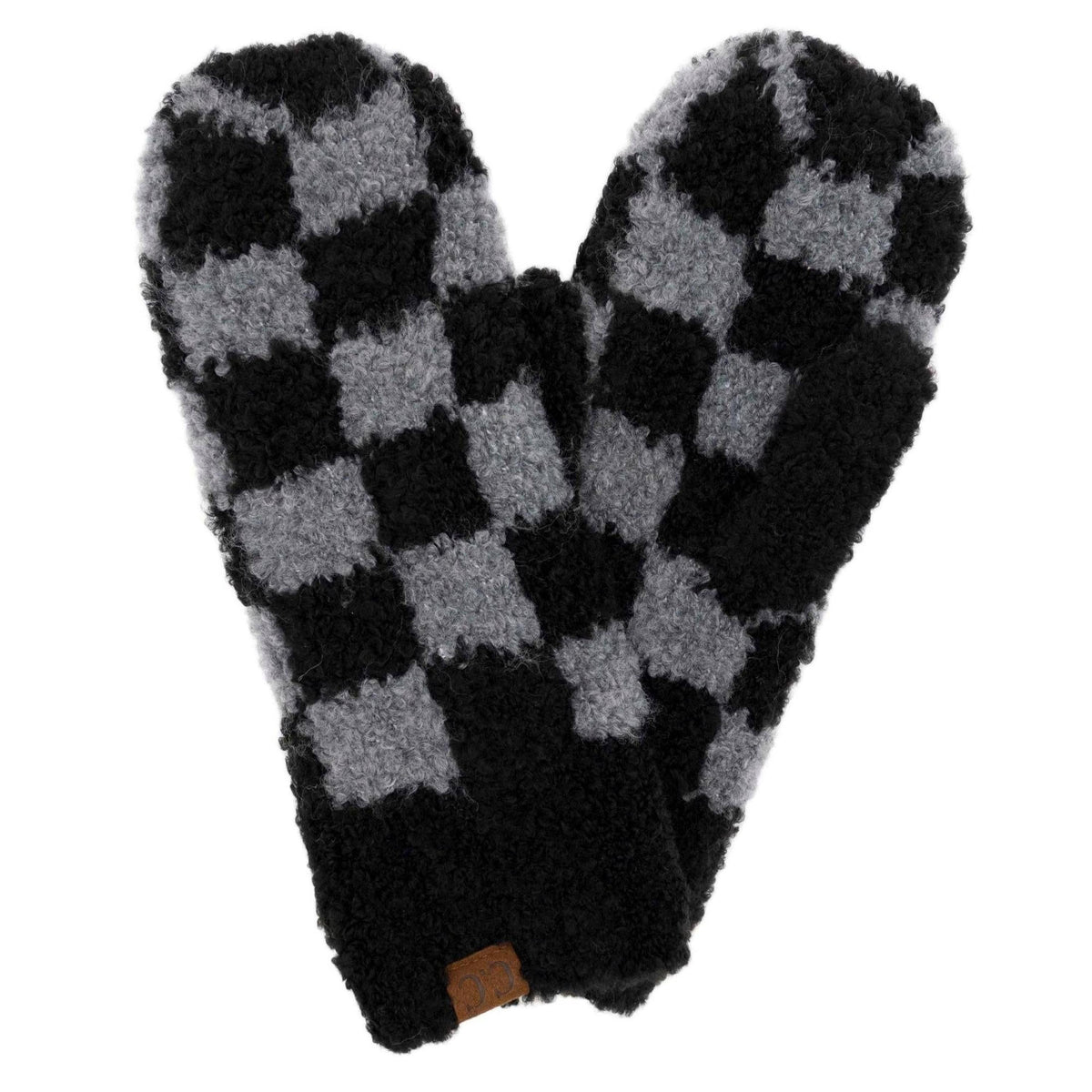 CC Checkered Boucle Oh - So - Soft Mittens - Truly Contagious