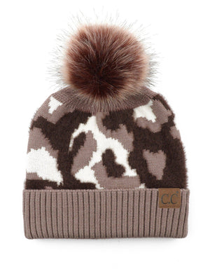 CC Chenille Abstract Print Beanie - Truly Contagious
