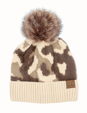 CC Chenille Abstract Print Beanie - Truly Contagious