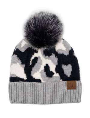 CC Chenille Abstract Print Beanie - Truly Contagious