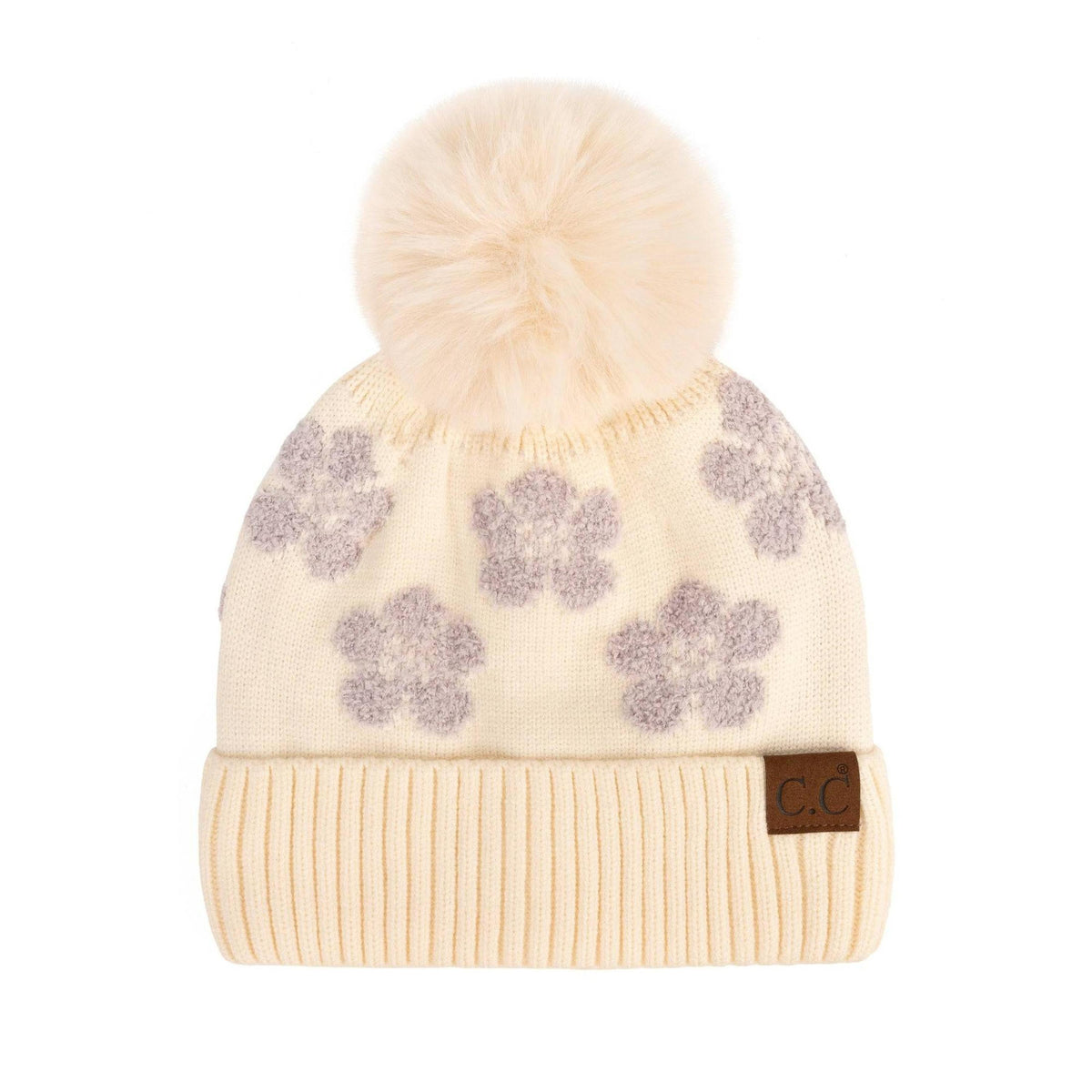 CC Chenille Daisy Pattern Beanie - Truly Contagious