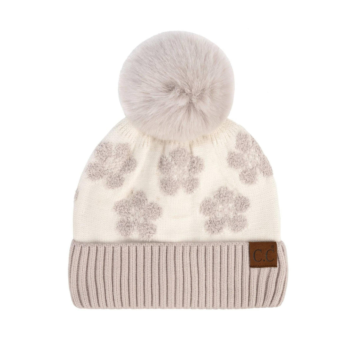 CC Chenille Daisy Pattern Beanie - Truly Contagious