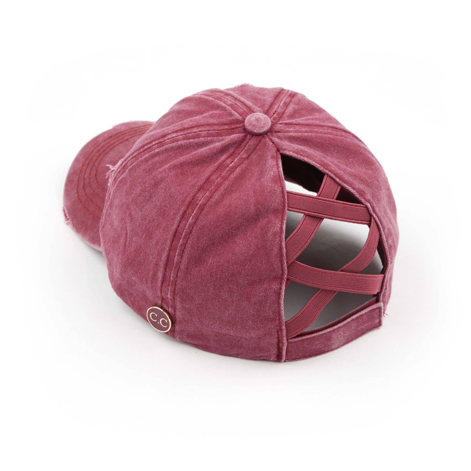 CC Cotton Hats Criss Cross Style Women Cap for Ponytails - Mask Glasses Compatible - Truly Contagious