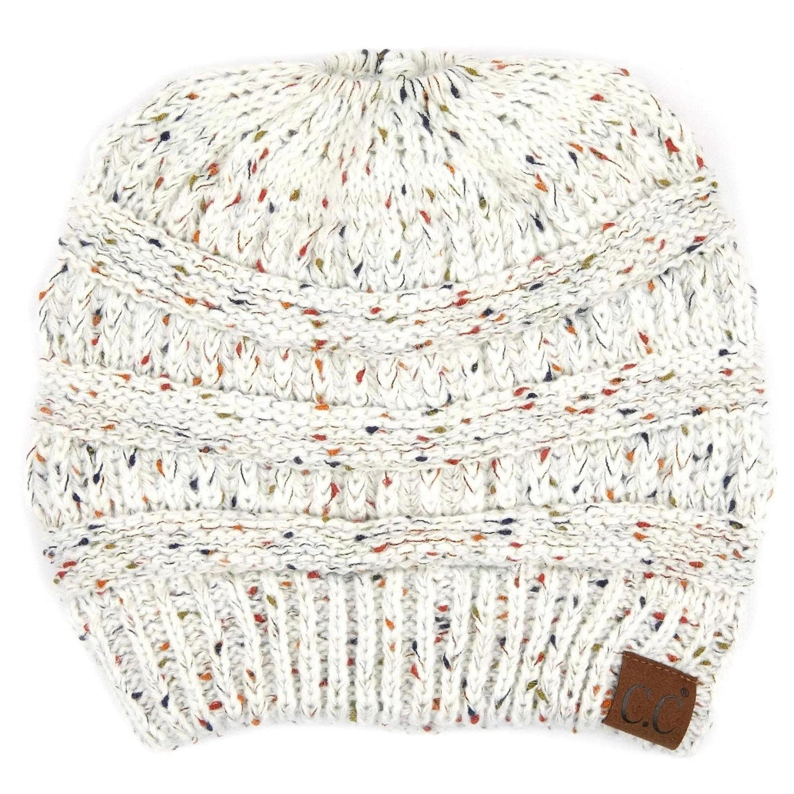 CC Cozy Confetti Bun Ponytail Beanies Hats - Truly Contagious