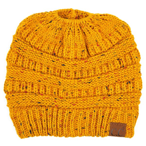 CC Cozy Confetti Bun Ponytail Beanies Hats - Truly Contagious