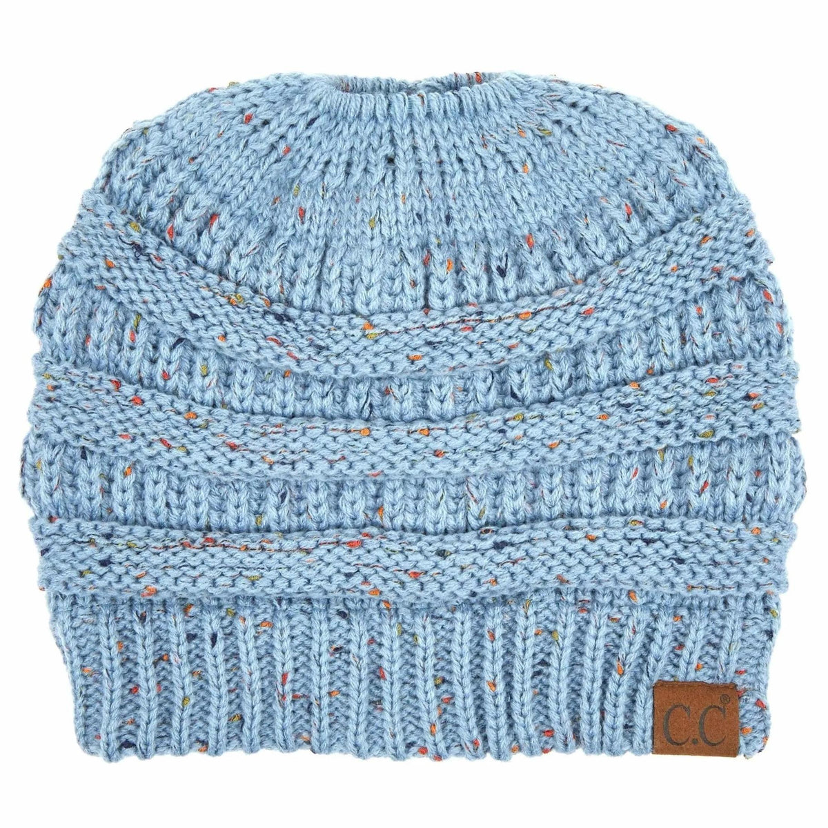 CC Cozy Confetti Bun Ponytail Beanies Hats - Truly Contagious