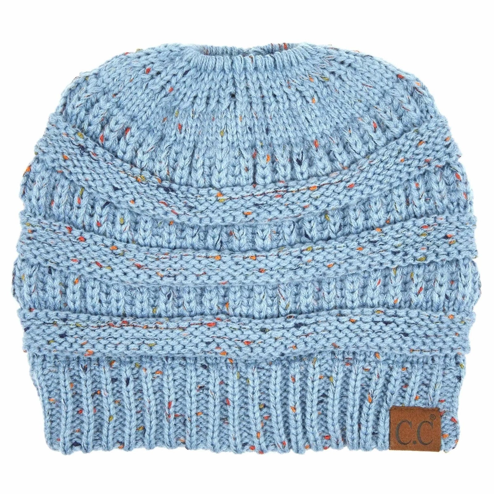 CC Cozy Confetti Bun Ponytail Beanies Hats - Truly Contagious