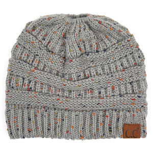 CC Cozy Confetti Bun Ponytail Beanies Hats - Truly Contagious