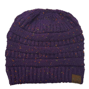 CC Cozy Confetti Bun Ponytail Beanies Hats - Truly Contagious