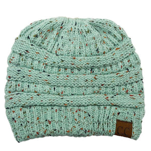 CC Cozy Confetti Bun Ponytail Beanies Hats - Truly Contagious