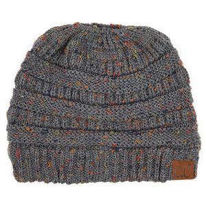 CC Cozy Confetti Bun Ponytail Beanies Hats - Truly Contagious
