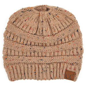 CC Cozy Confetti Bun Ponytail Beanies Hats - Truly Contagious
