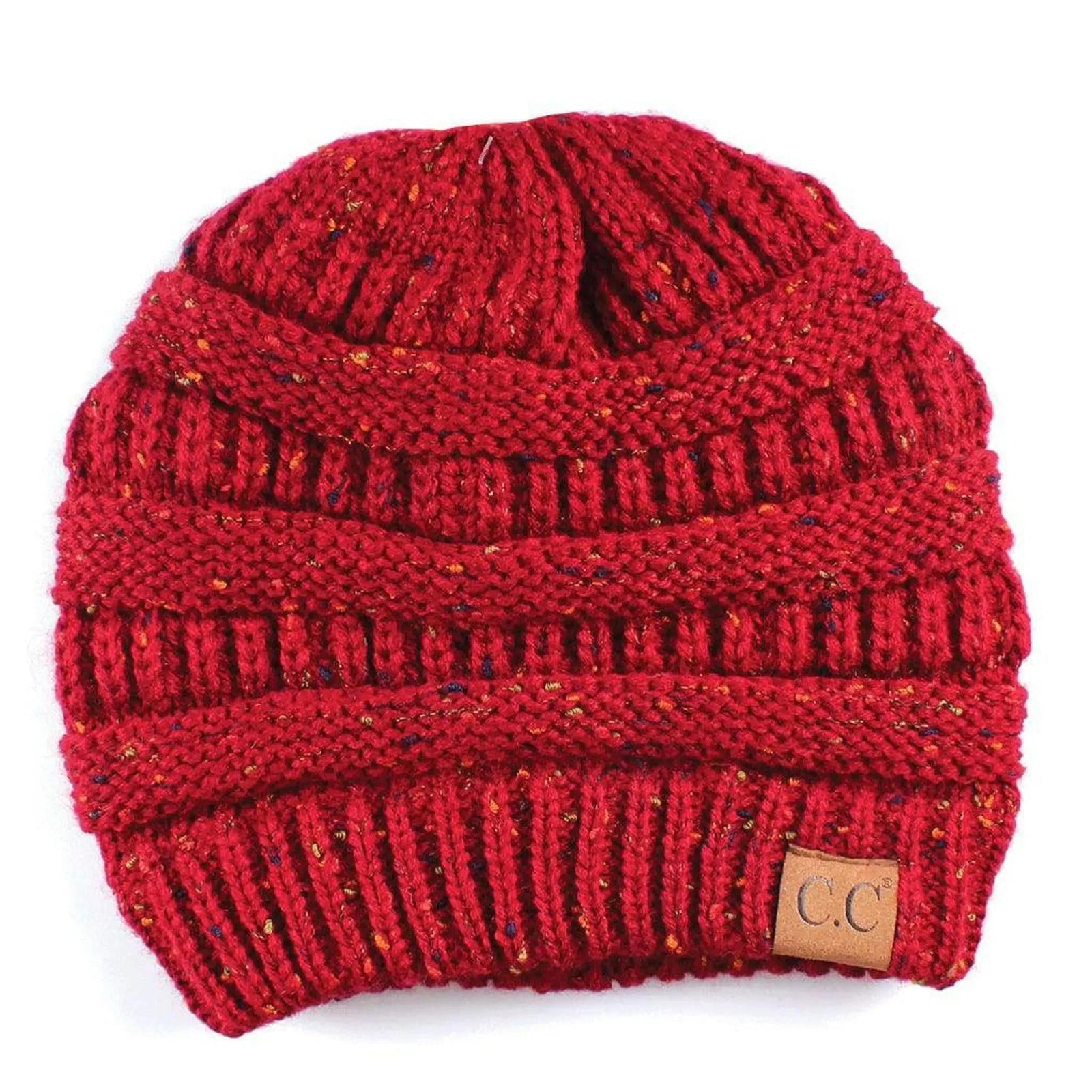 CC Cozy Confetti Bun Ponytail Beanies Hats - Truly Contagious