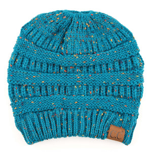 CC Cozy Confetti Bun Ponytail Beanies Hats - Truly Contagious