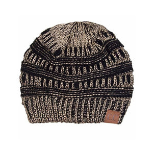 CC Cozy Metallic Cable Knit Skully Beanies Hats - Truly Contagious