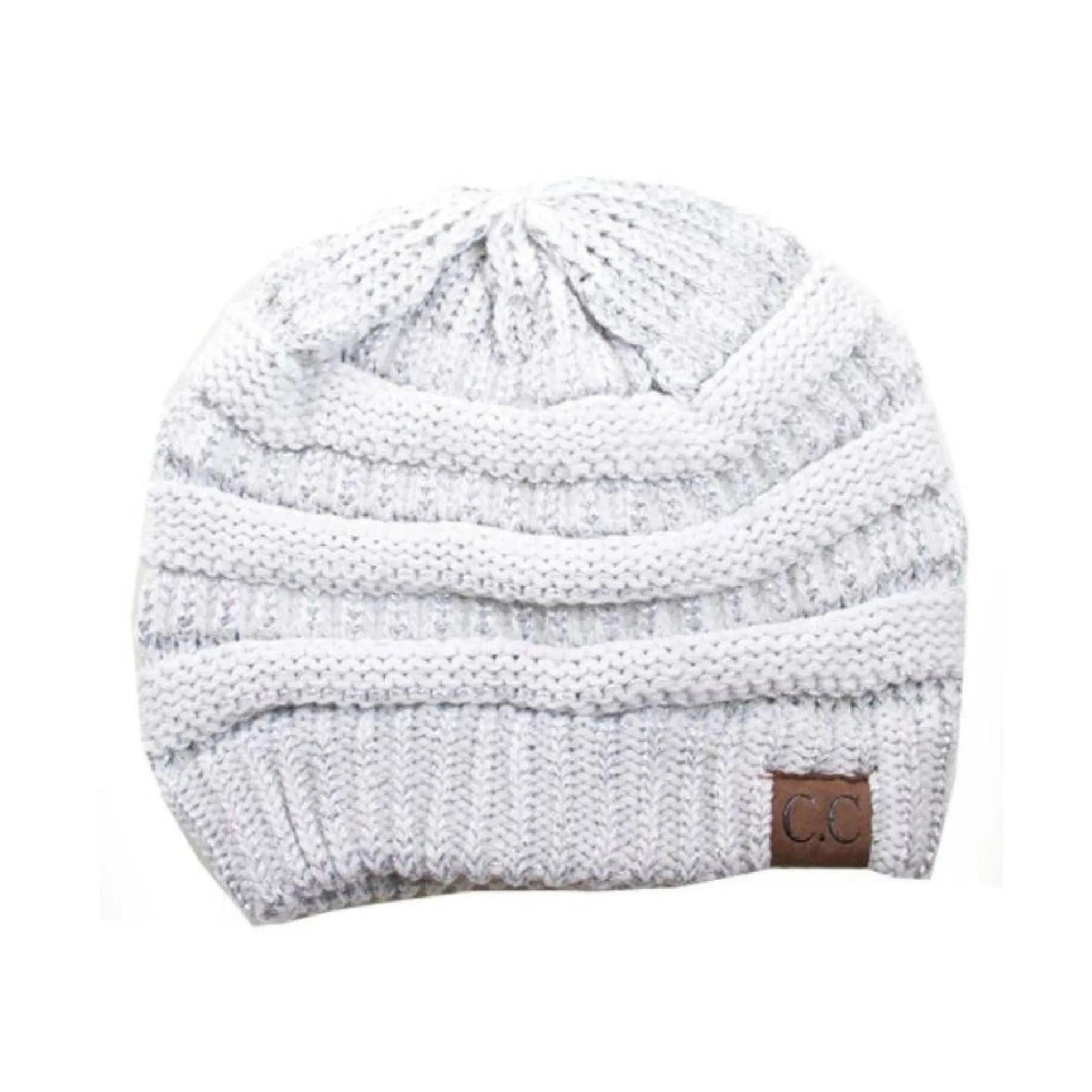 CC Cozy Metallic Cable Knit Skully Beanies Hats - Truly Contagious