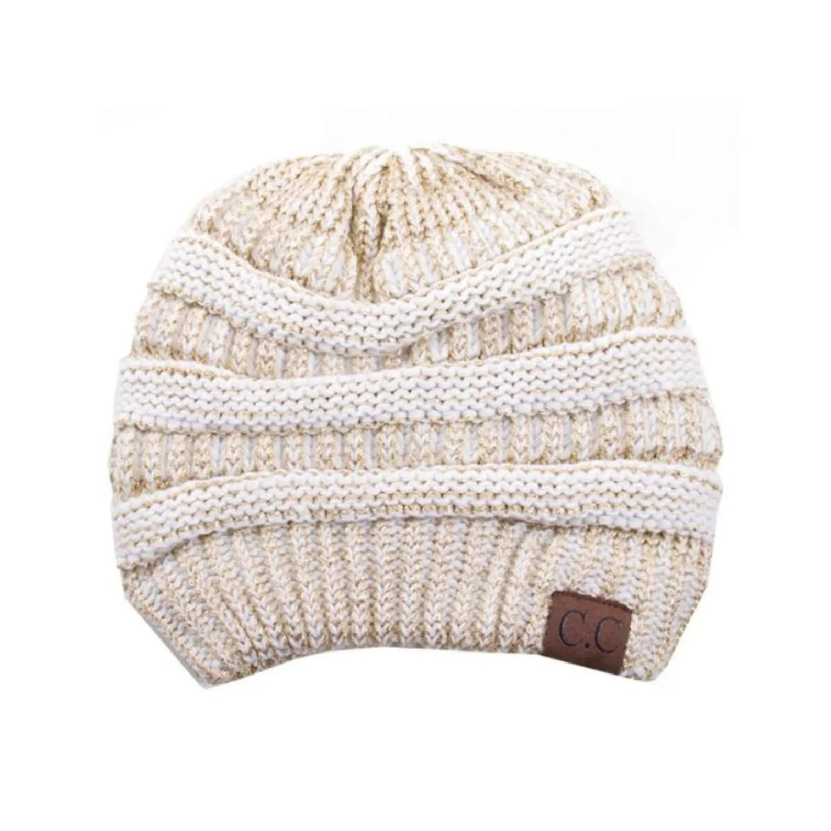 CC Cozy Metallic Cable Knit Skully Beanies Hats - Truly Contagious