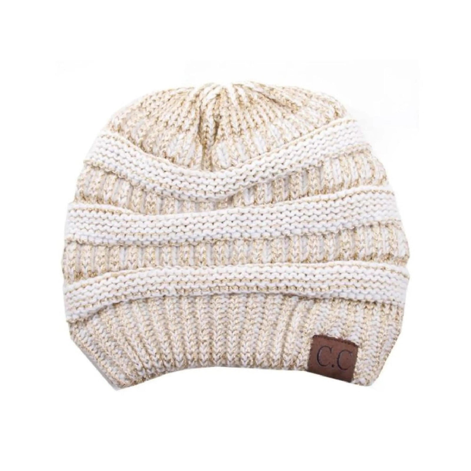CC Cozy Metallic Cable Knit Skully Beanies Hats - Truly Contagious