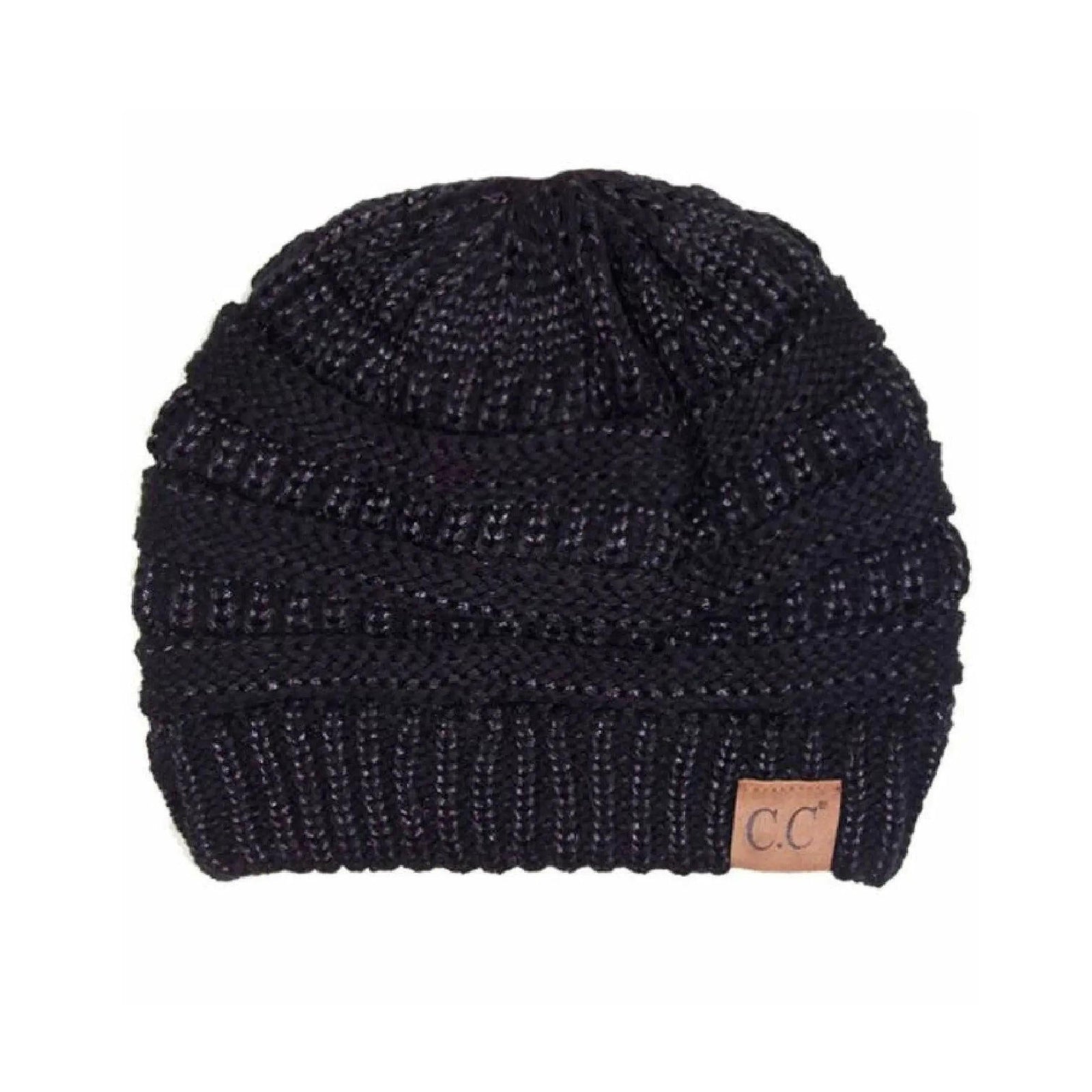 CC Cozy Metallic Cable Knit Skully Beanies Hats - Truly Contagious