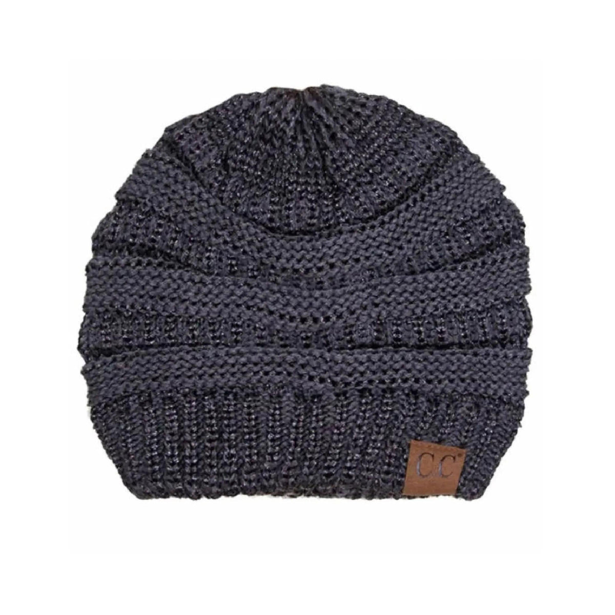 CC Cozy Metallic Cable Knit Skully Beanies Hats - Truly Contagious