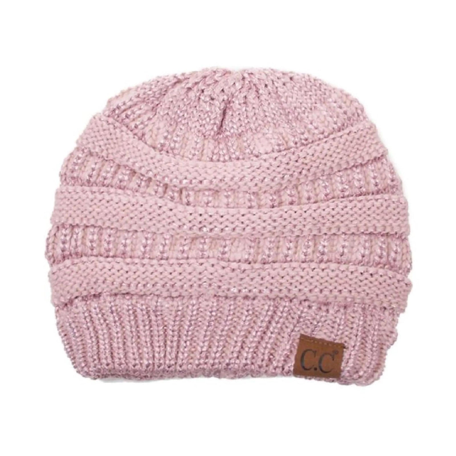 CC Cozy Metallic Cable Knit Skully Beanies Hats - Truly Contagious