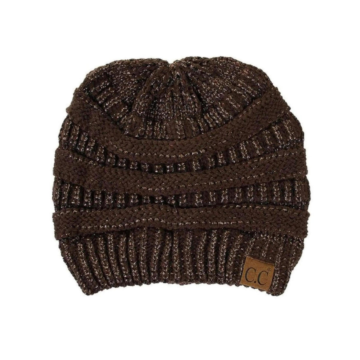 CC Cozy Metallic Cable Knit Skully Beanies Hats - Truly Contagious